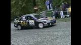 WRC - Subaru Impreza WRC Racing and Power Sliding through corner